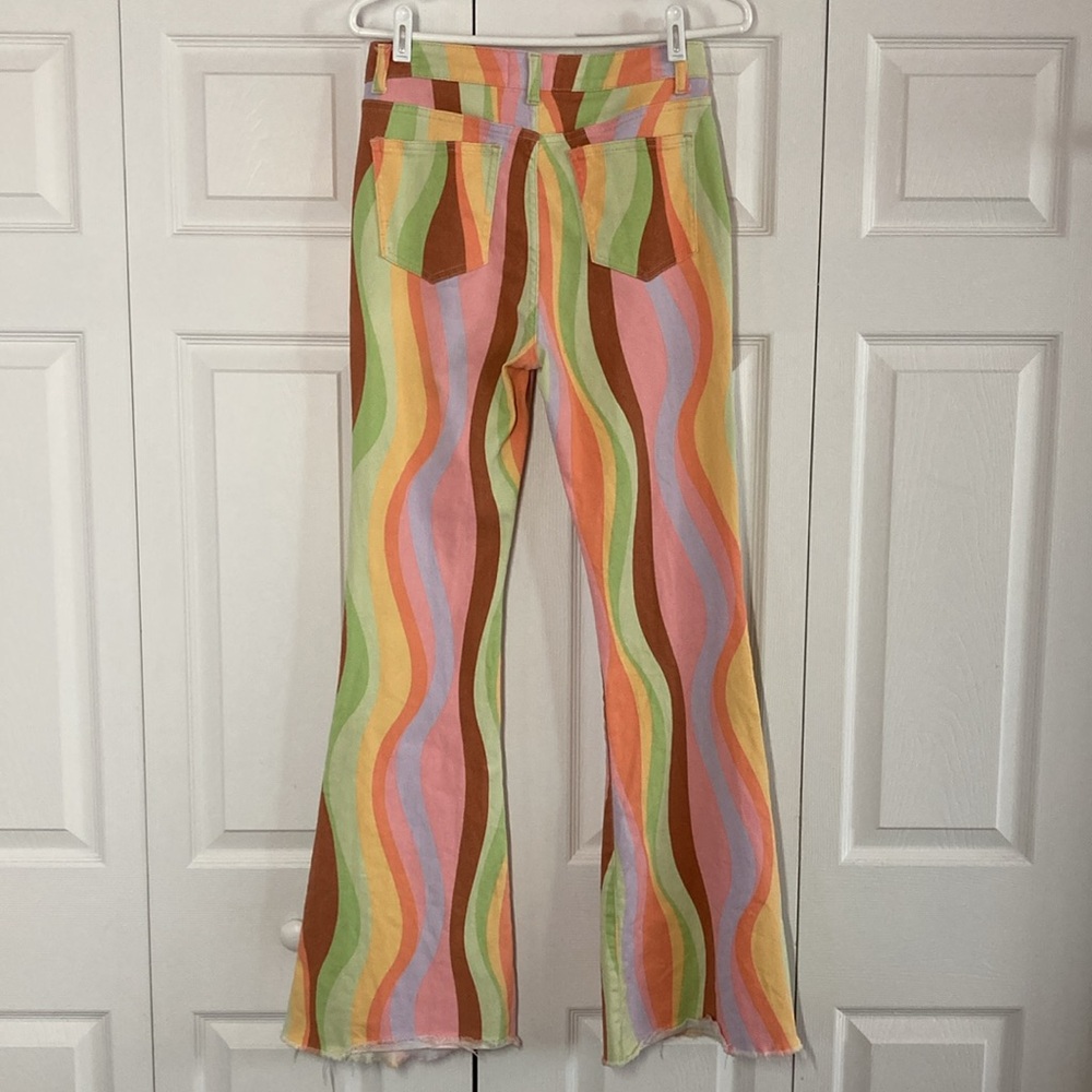 Judith March Multi-Color Flared Leg Jeans - Picture 2 of 6